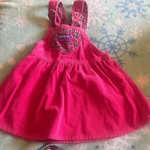 Vintage OshKosh B'gosh Pink Corduroy Kids Dress